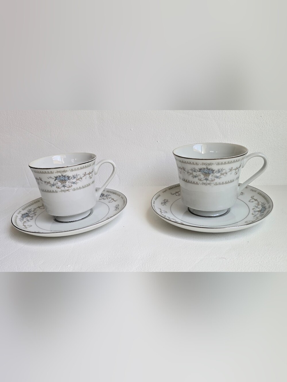 Diane Fine Porcelain China Coffee Cup Set Of 4 ~